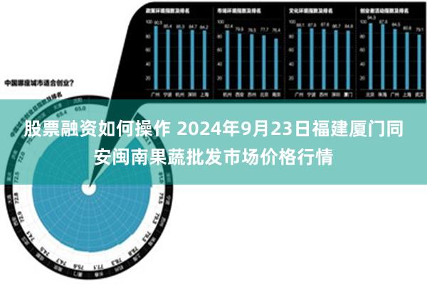 股票融资如何操作 2024年9月23日福建厦门同安闽南果蔬批发市场价格行情