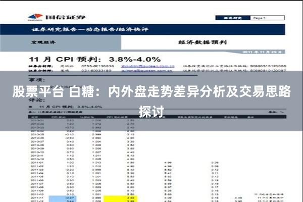 股票平台 白糖：内外盘走势差异分析及交易思路探讨