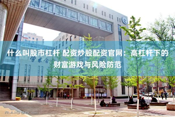 什么叫股市杠杆 配资炒股配资官网：高杠杆下的财富游戏与风险防范